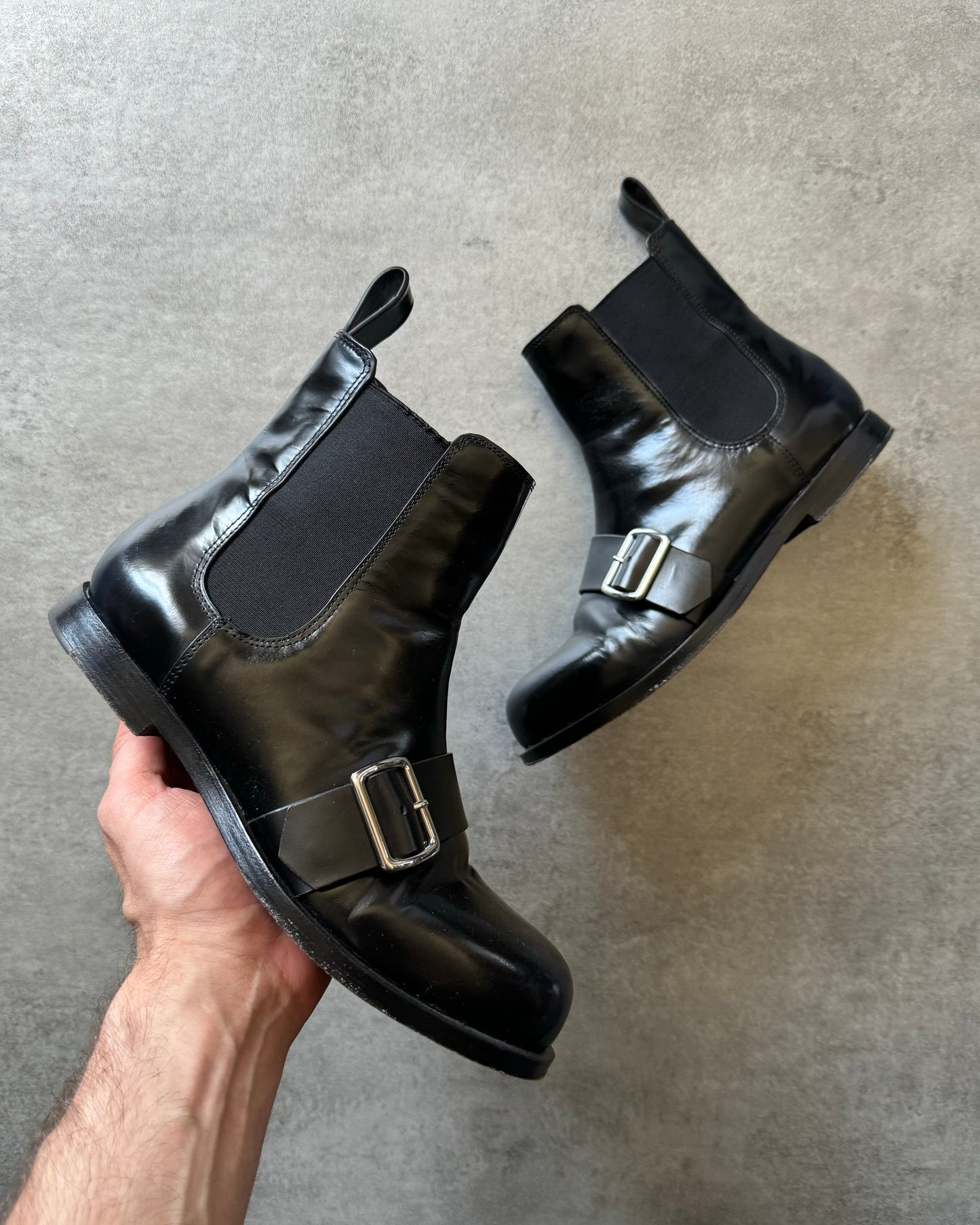 AW2020 Jil Sander Black Strapped Leather Boots  (37) - 1