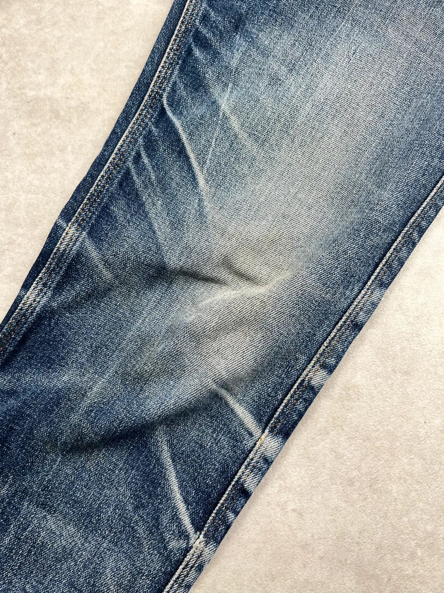 Acne Studios Medium Blue Denim Distressed Slim Jeans PsEDGxkP 7