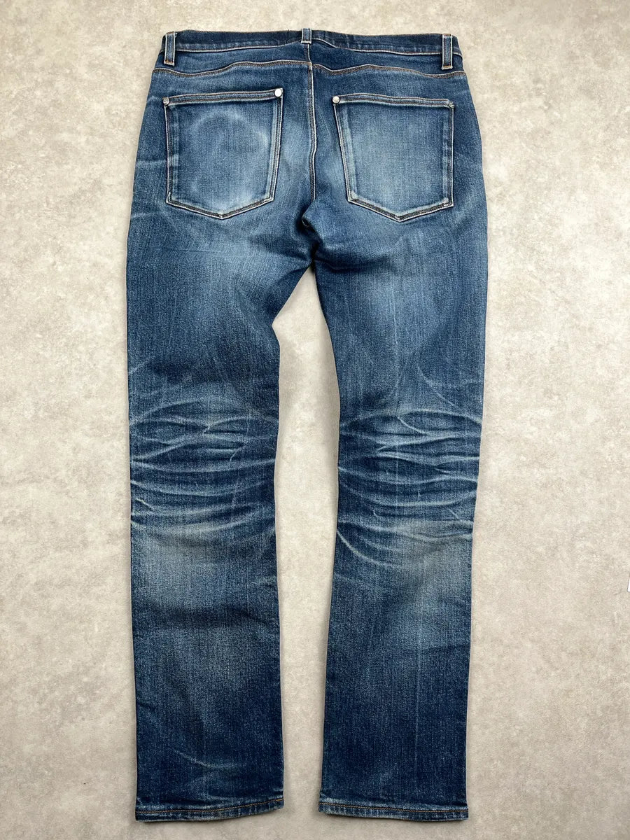 Acne Studios Medium Blue Denim Distressed Slim Jeans PsEDGxkP 4