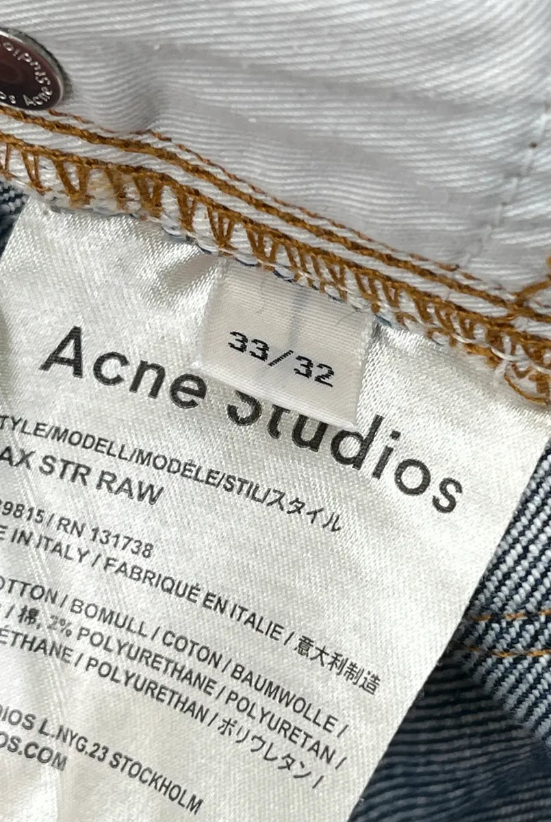 Acne Studios Medium Blue Denim Distressed Slim Jeans PsEDGxkP 10