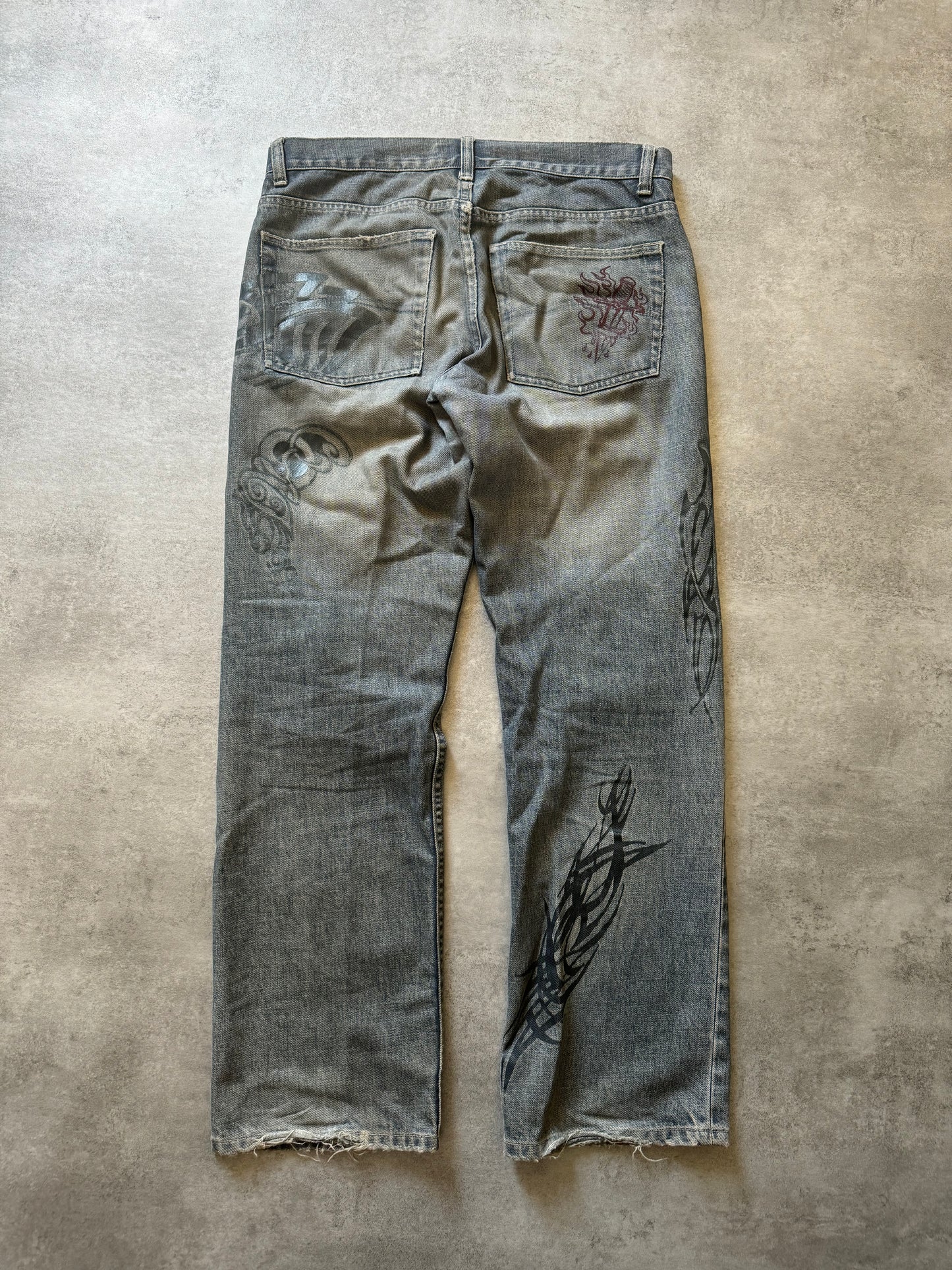 2000s Armani Limited Japan Printed Denim Jeans  (M) - 2