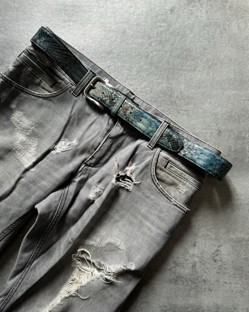 Silvano Biagini Artisanal Italian Genuine Python Leather Belt (OS) - 1