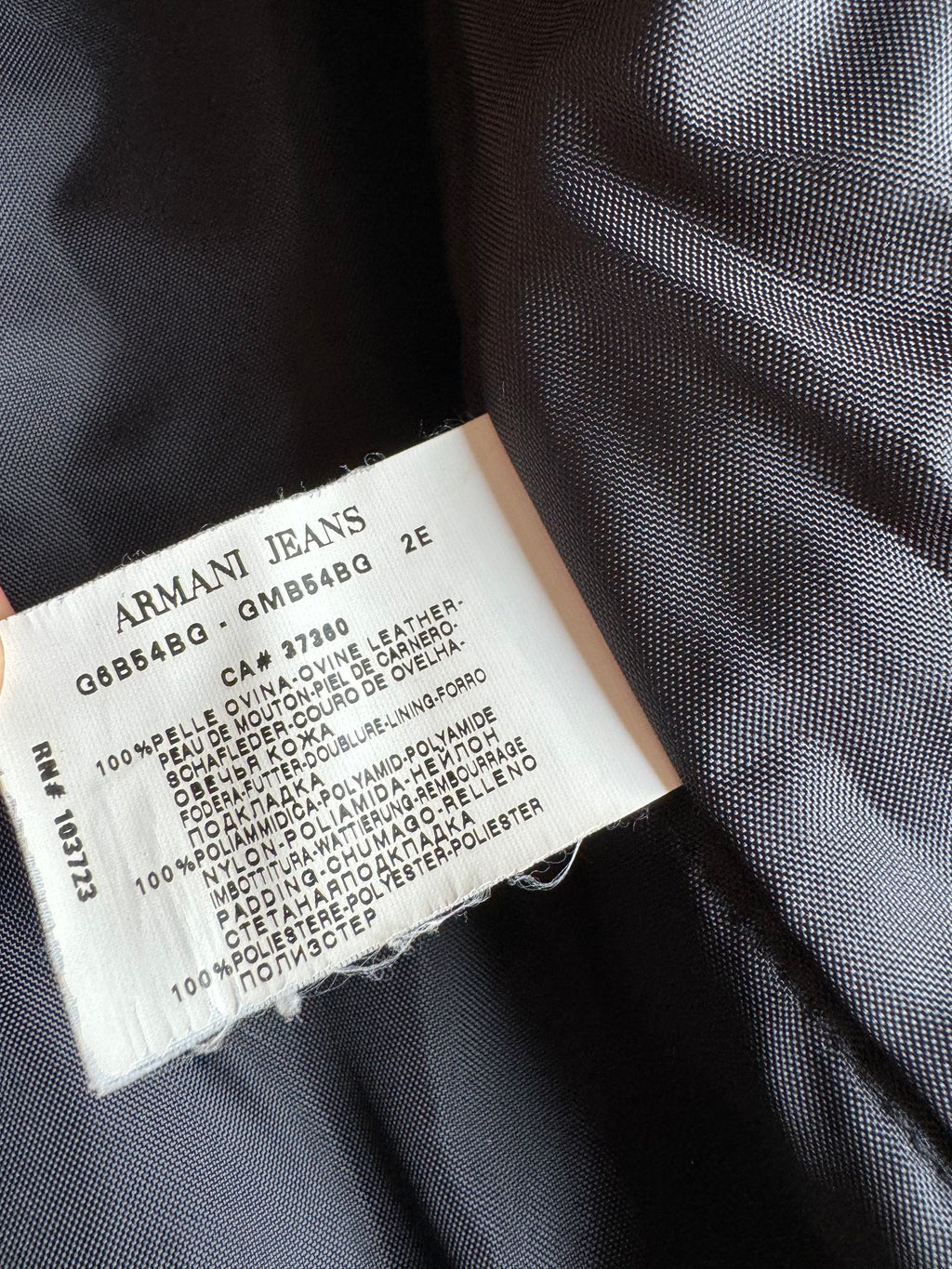 AW2008 Armani Brown Eroded Bomber Leather Jacket (L) - 9
