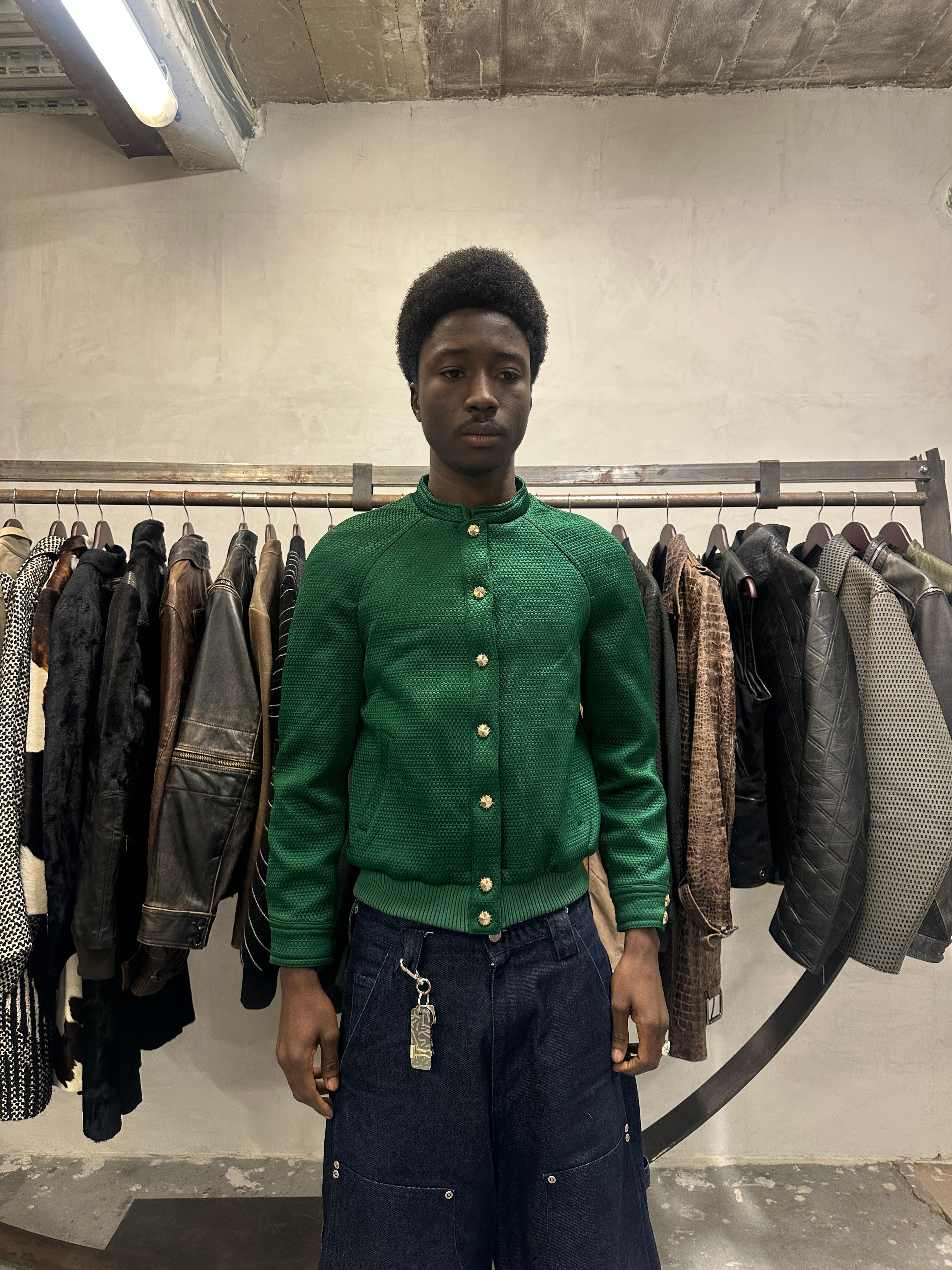 Versace Italian Green Bomber Royal Jacket (XS/S) - 13