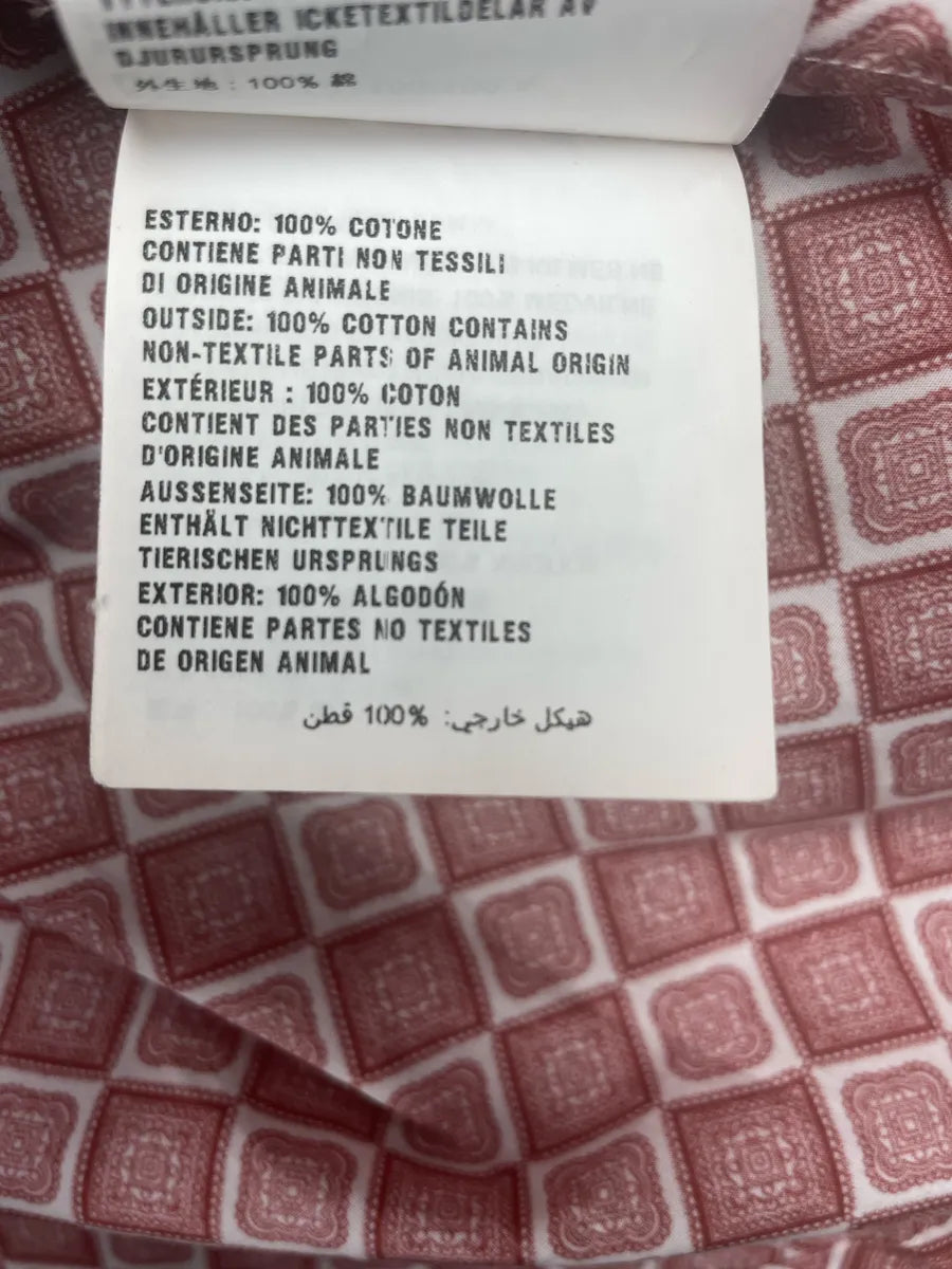 2000s Prada Dusty Red Geometric Tile Shirt QJzrTlIU 13