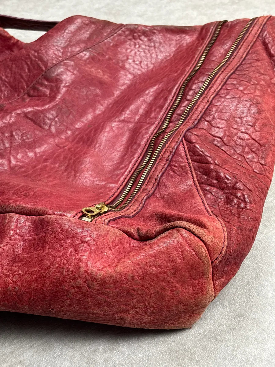 Marc Jacobs Red Leather Diagonal Zip Shoulder Bag QKGubScq 12