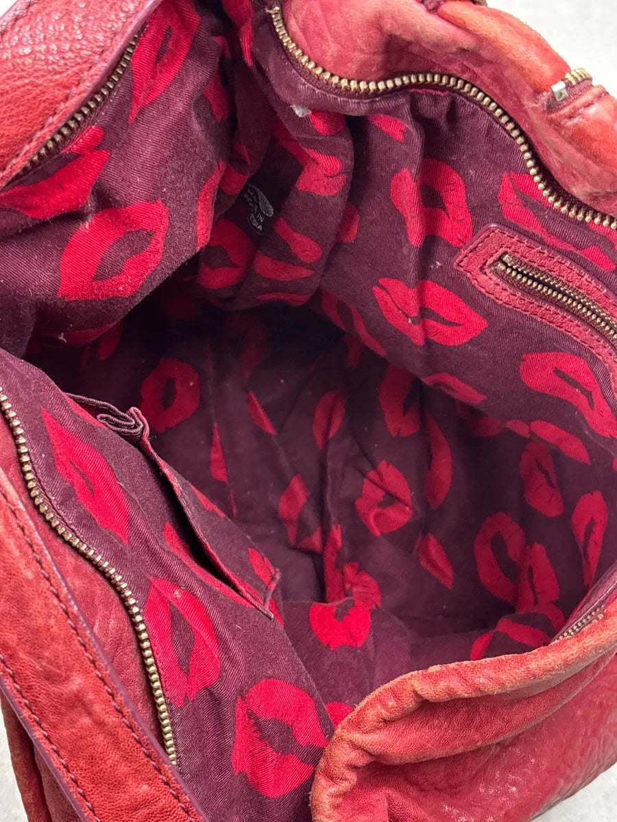 Marc Jacobs Red Leather Diagonal Zip Shoulder Bag QKGubScq 10