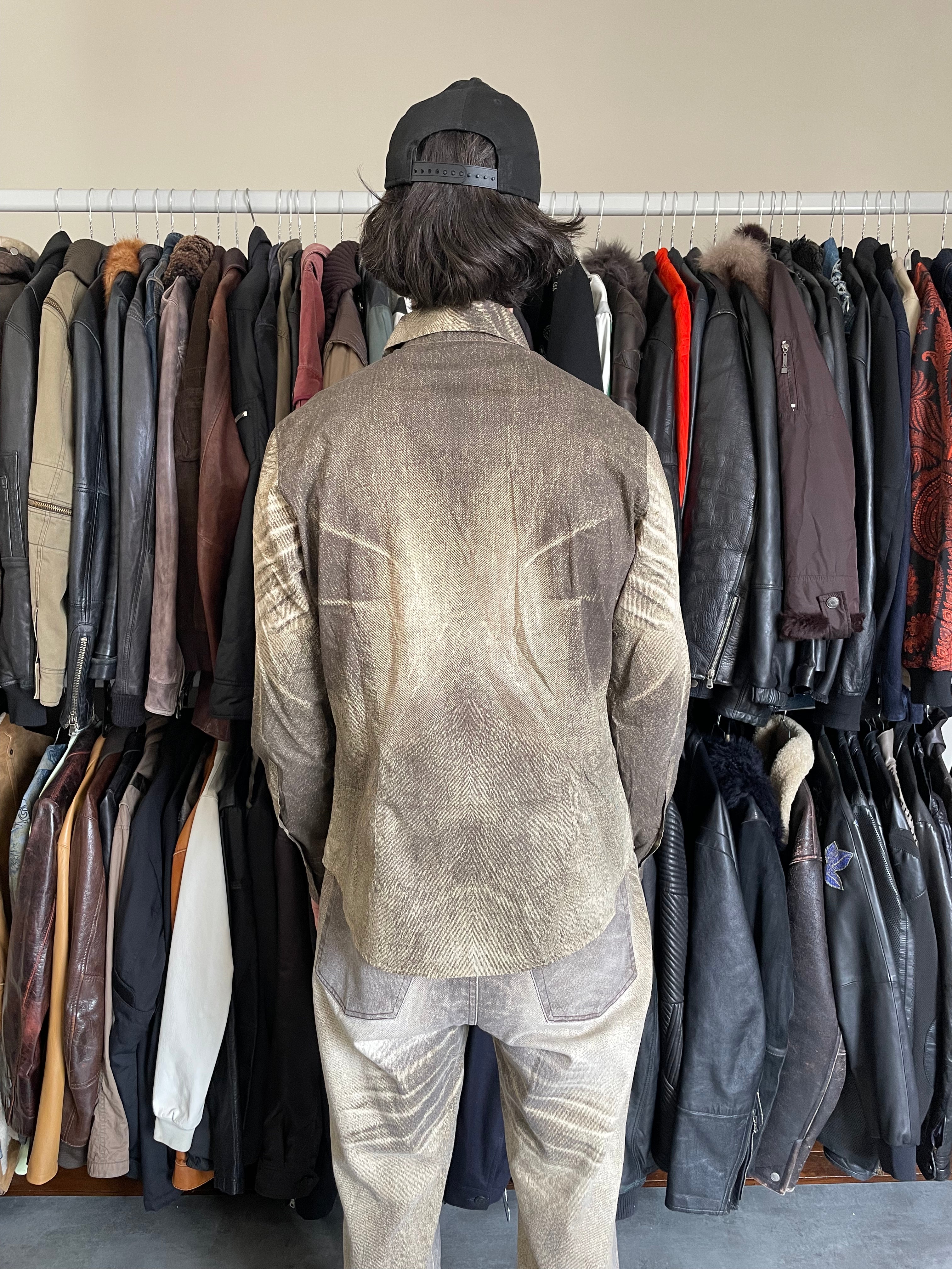 SS2004 Cavalli Faded Brown Sand Desert Shirt (L) - 3