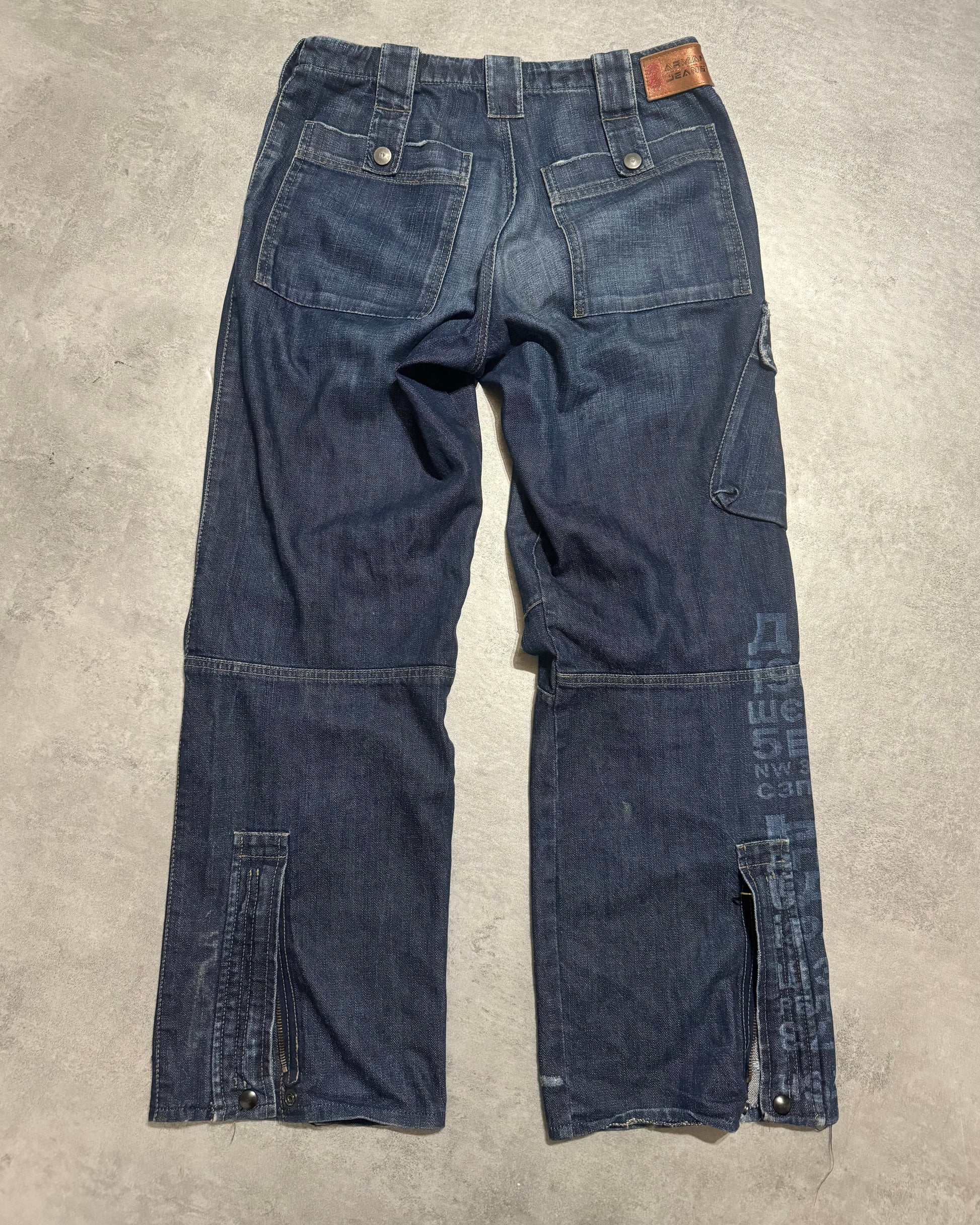 2000s Armani Numbers Cargo Denim Jeans (S) - 2