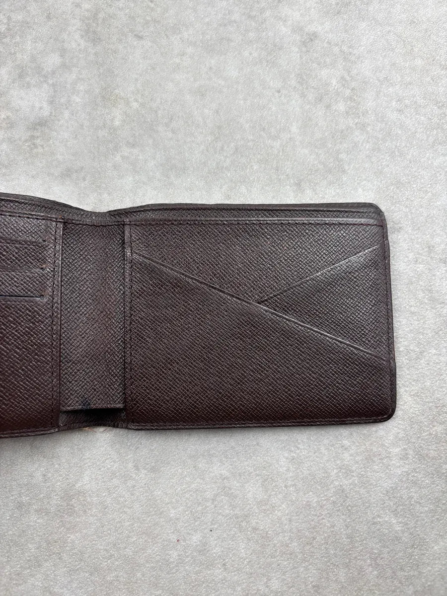Louis Vuitton Brown Coated Canvas Damier Check Bifold Wallet QLLphfos 5