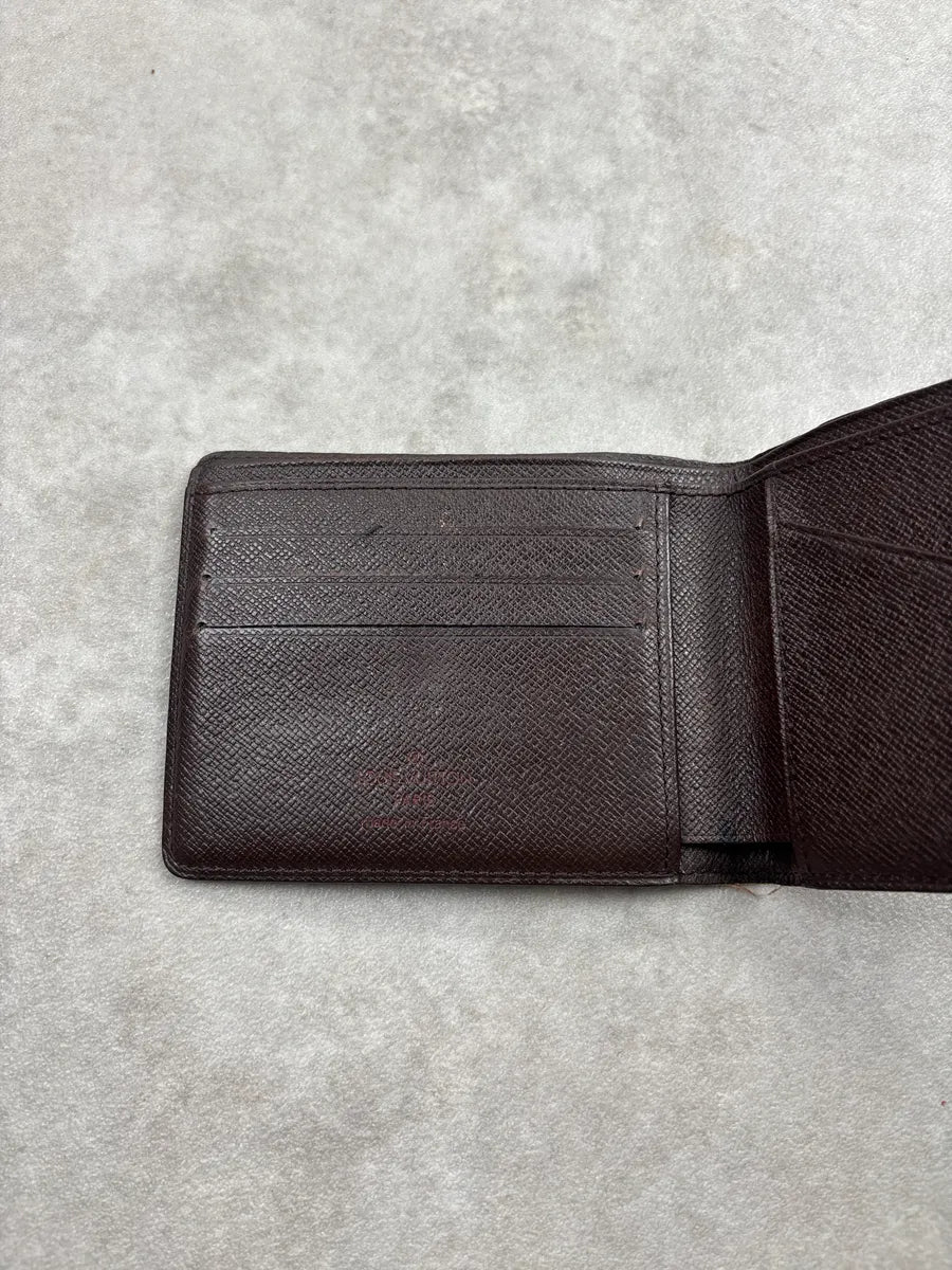 Louis Vuitton Brown Coated Canvas Damier Check Bifold Wallet QLLphfos 6