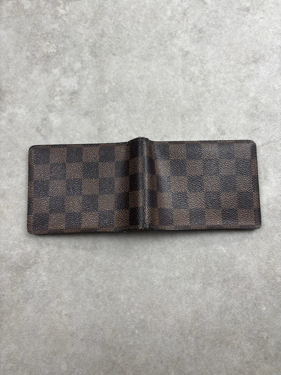Louis Vuitton Brown Coated Canvas Damier Check Bifold Wallet QLLphfos 2