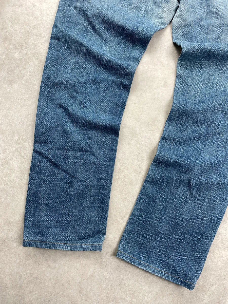 2000s Dior Blue Denim Distressed Faded Wash Jeans by Hedi Slimane QOeNGNDj 10