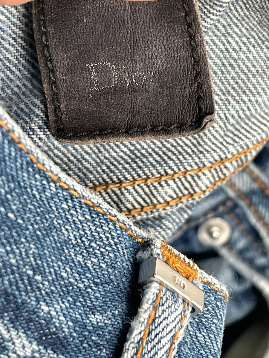 2000s Dior Blue Denim Distressed Faded Wash Jeans by Hedi Slimane QOeNGNDj 15