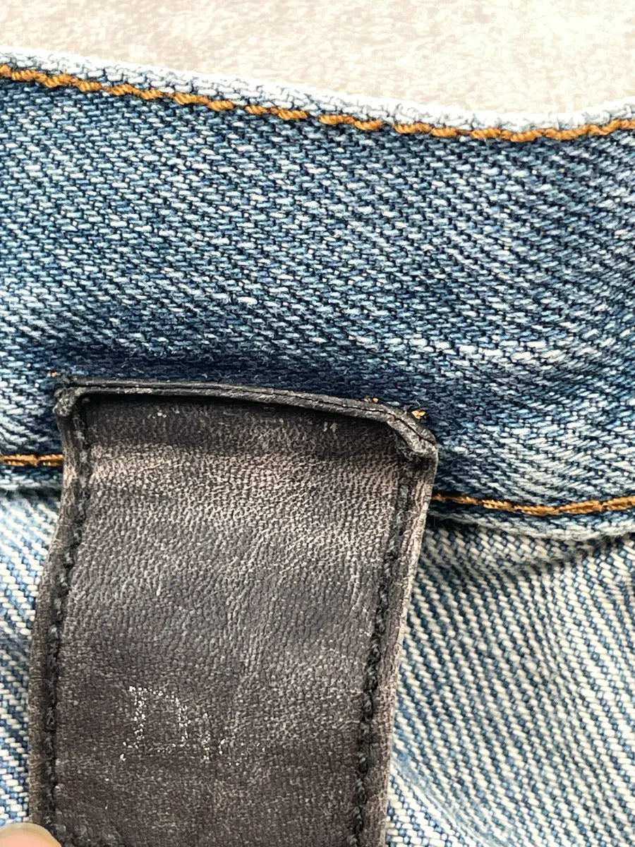 2000s Dior Blue Denim Distressed Faded Wash Jeans by Hedi Slimane QOeNGNDj 11