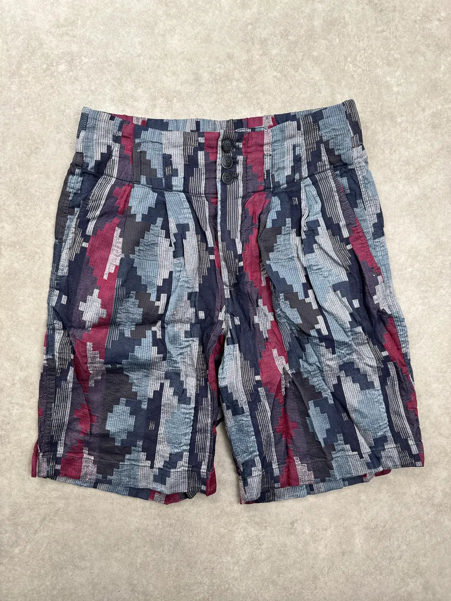 SS2022 Giorgio Armani Geometric Pleated Shorts QPhDpWqd 0
