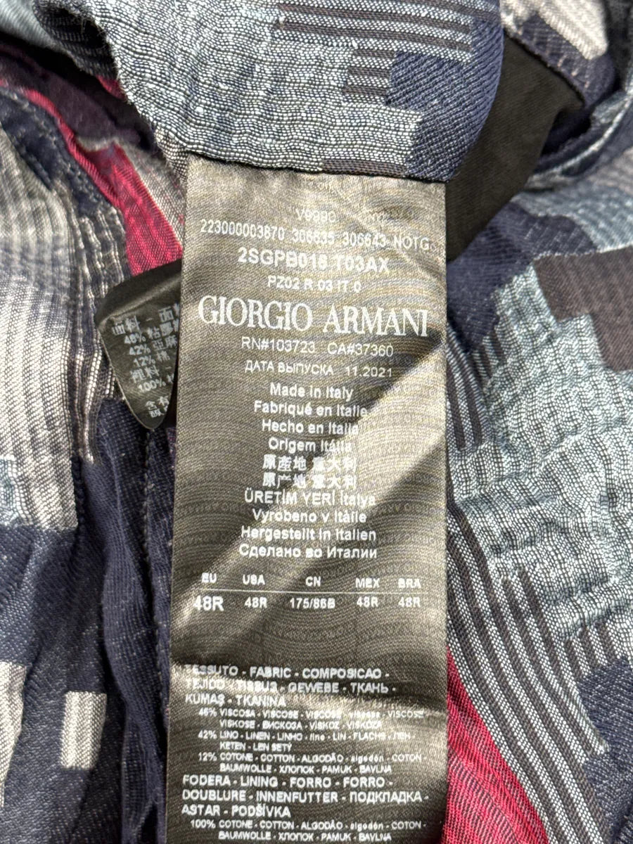 SS2022 Giorgio Armani Geometric Pleated Shorts QPhDpWqd 13