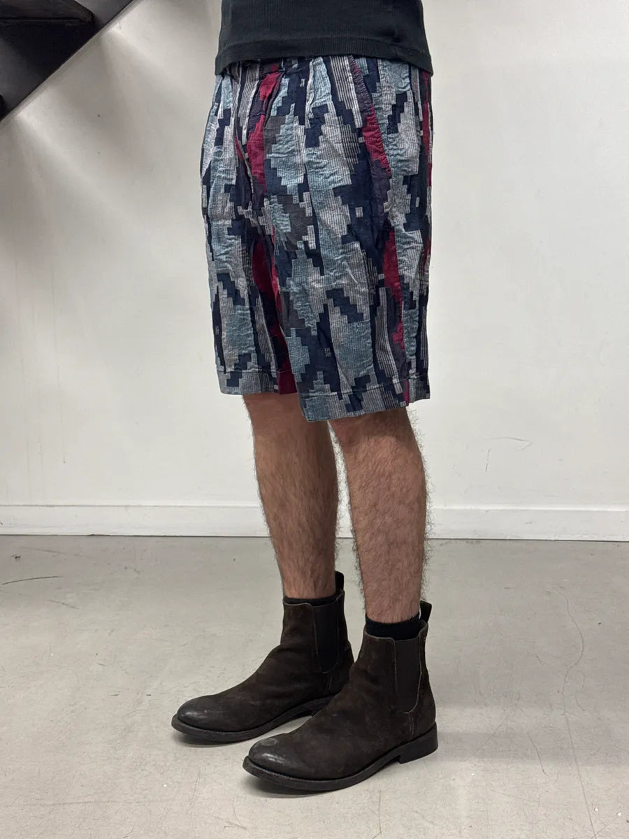 SS2022 Giorgio Armani Geometric Pleated Shorts QPhDpWqd 3
