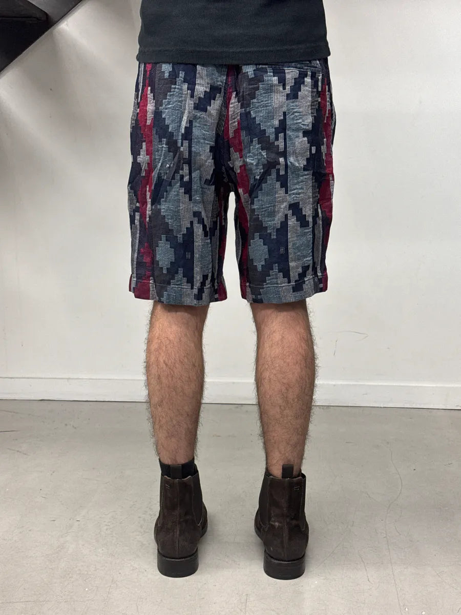 SS2022 Giorgio Armani Geometric Pleated Shorts QPhDpWqd 4