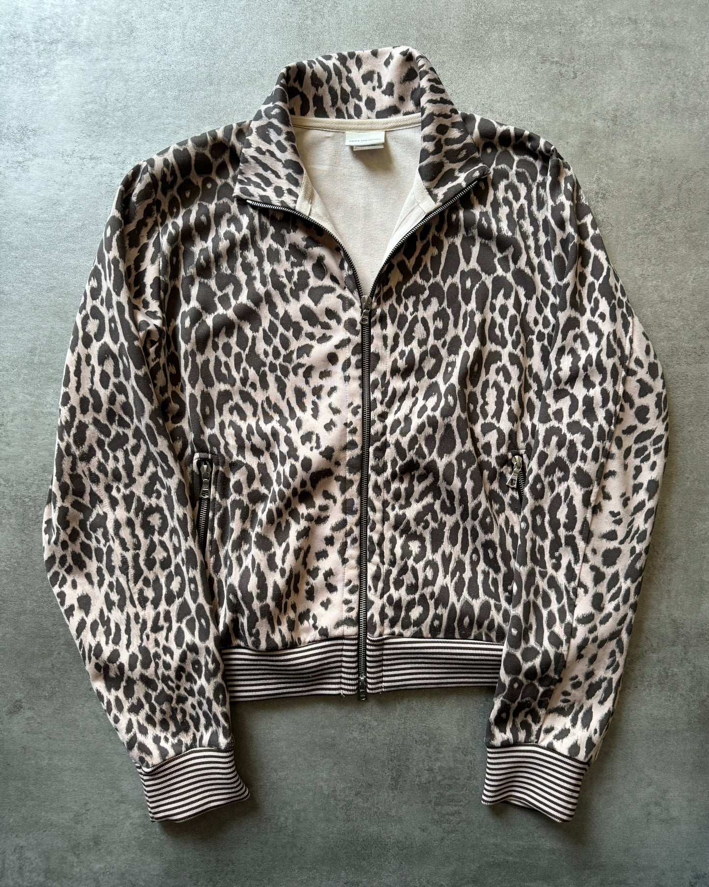 Dries Van Noten Cozy Creamy Leopard Zip-Up (M) - 2