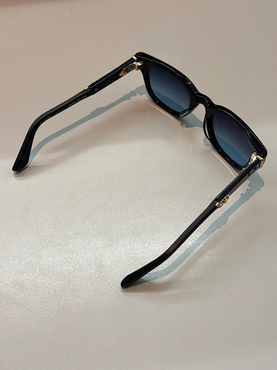 Chrome Hearts Black Acetate Jenna Tail yea Blue Gradient Square Sunglasses QQsqwzIp 5