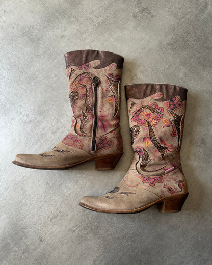 2000s Roberto Cavalli Cow-Boy Glamour Boots (37) - 6