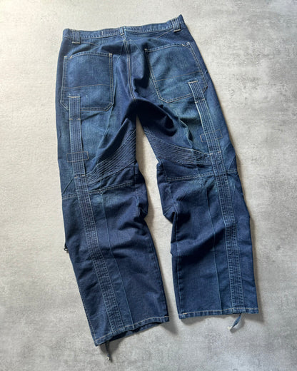 2000s Marithé + François Girbaud Blue Worker Cargo Denim Jeans (L) - 5