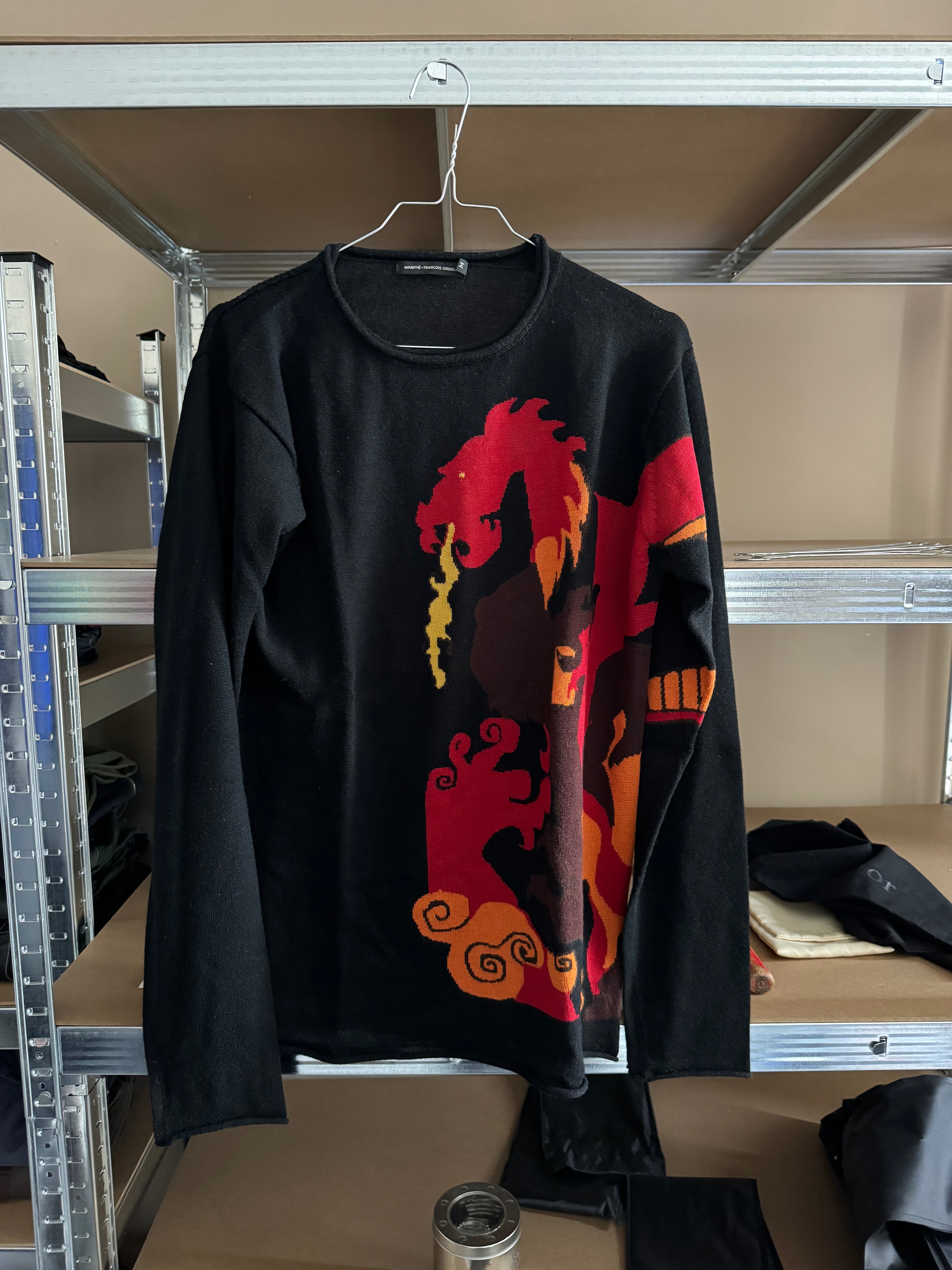 2000s Marithé + François Girbaud Dragon Wool Sweater (M) - 2
