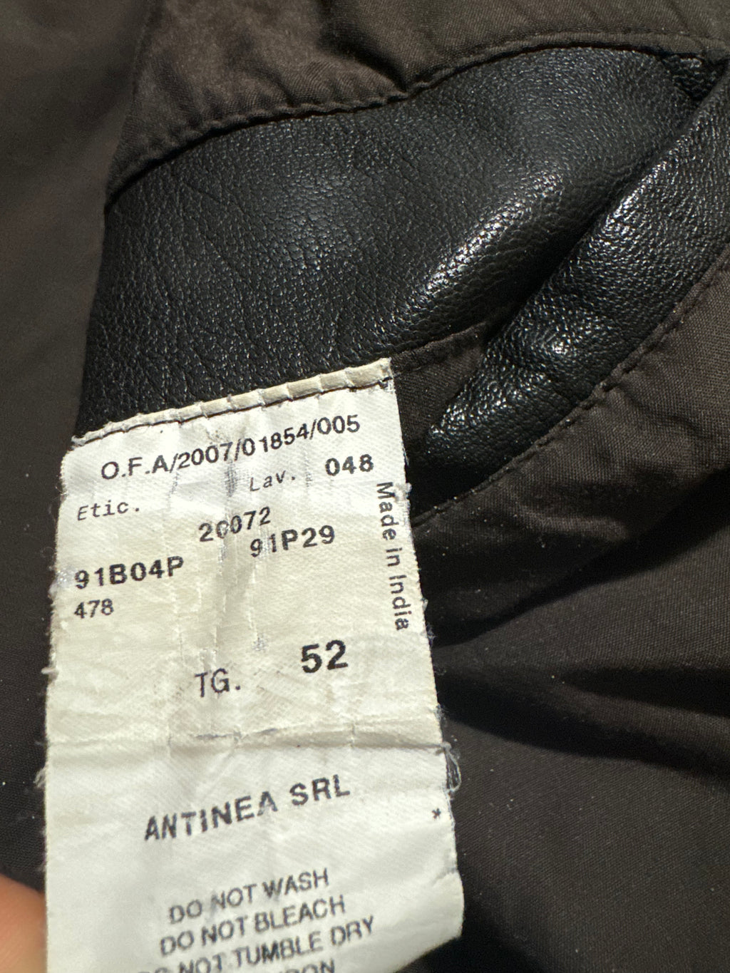 AW2008 Emporio Armani Obscure Premium Alpha Leather Jacket (M/L) - 11