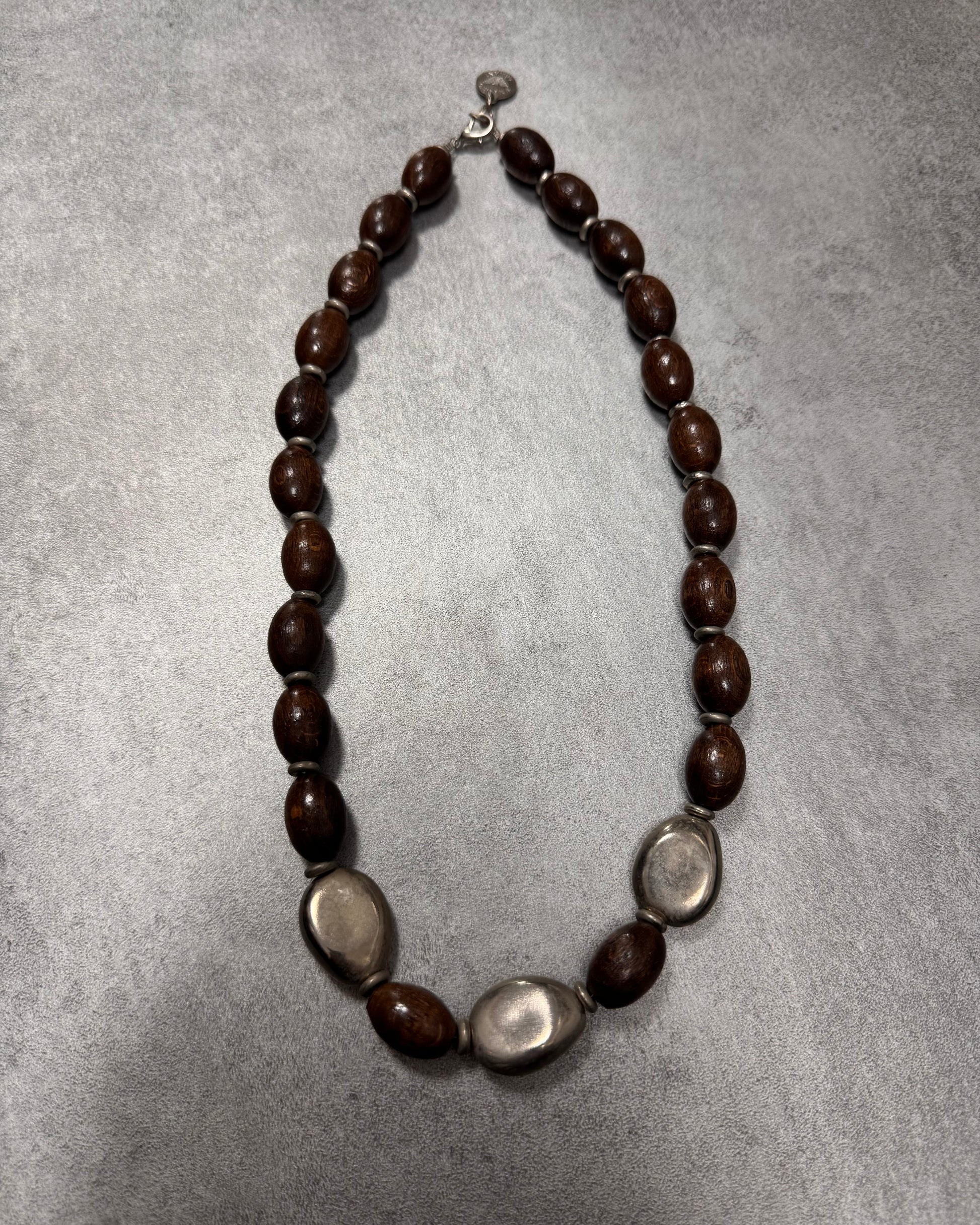 Armani Wood Assembly Relaxed Necklace (OS) - 1