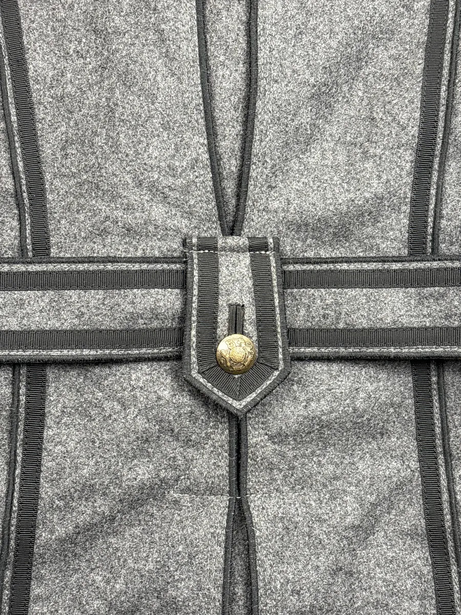 AW2009 Dolce & Gabbana Grey Wool Double-Breasted Officer Long Coat QZjBiRQl 13