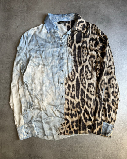 2000s Roberto Cavalli Silk Leopard Shirt  (S) - 1