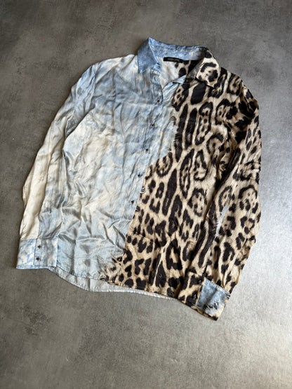 2000s Roberto Cavalli Silk Leopard Shirt  (S) - 8