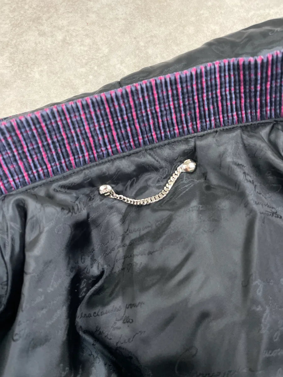 FW2020 Berluti Purple Checked Hooded Cropped Bomber Jacket by Kris Van Assche QegDeAHb 8