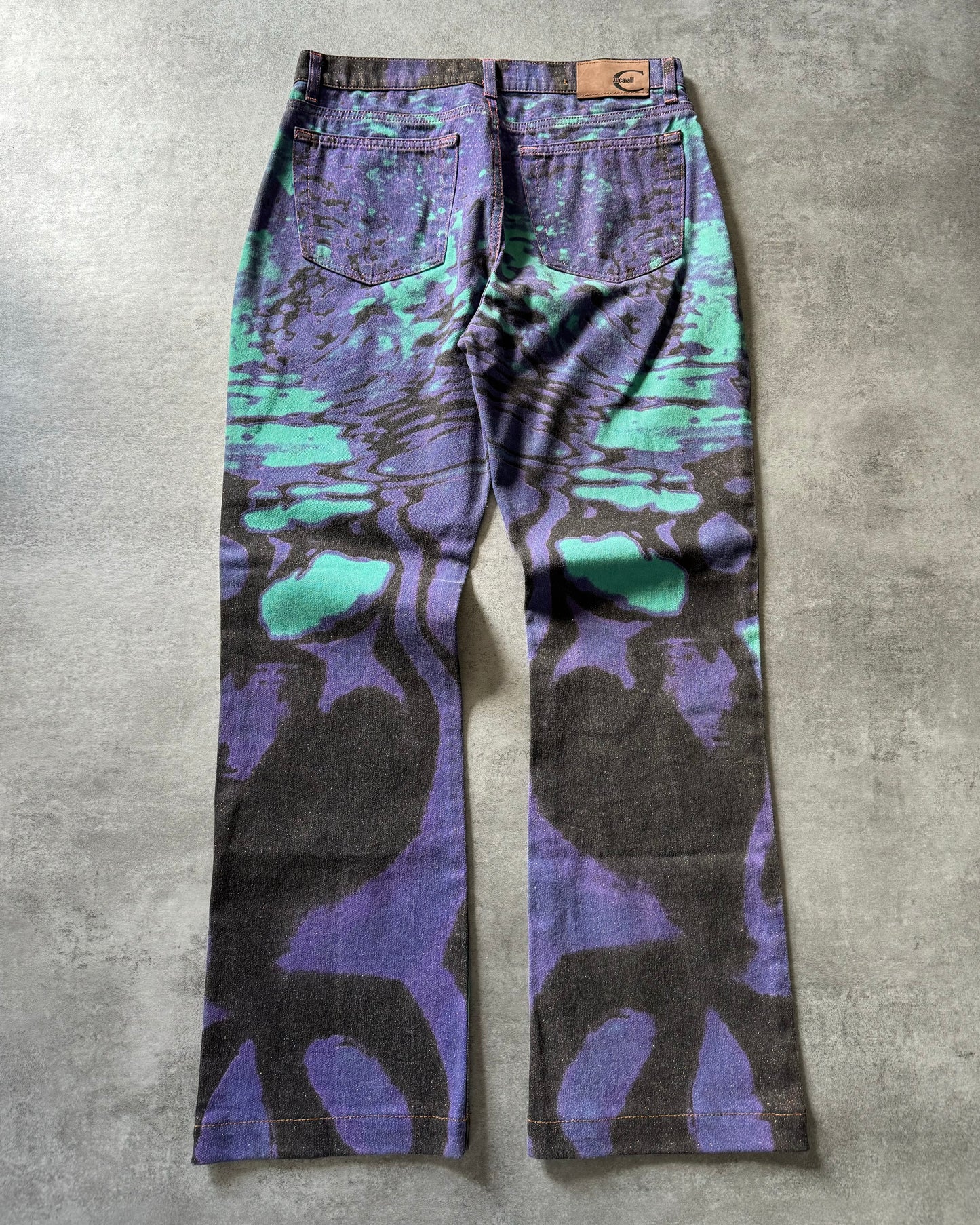 SS2002 Just Cavalli Hallucination purple Zebra Design Jeans (S) - 2