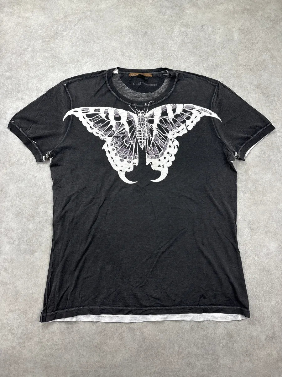 2000s Roberto Cavalli Black Butterfly T-Shirt QfhLFywU 2