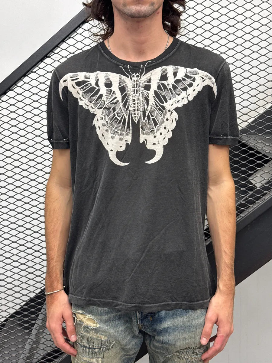 2000s Roberto Cavalli Black Butterfly T-Shirt QfhLFywU 0