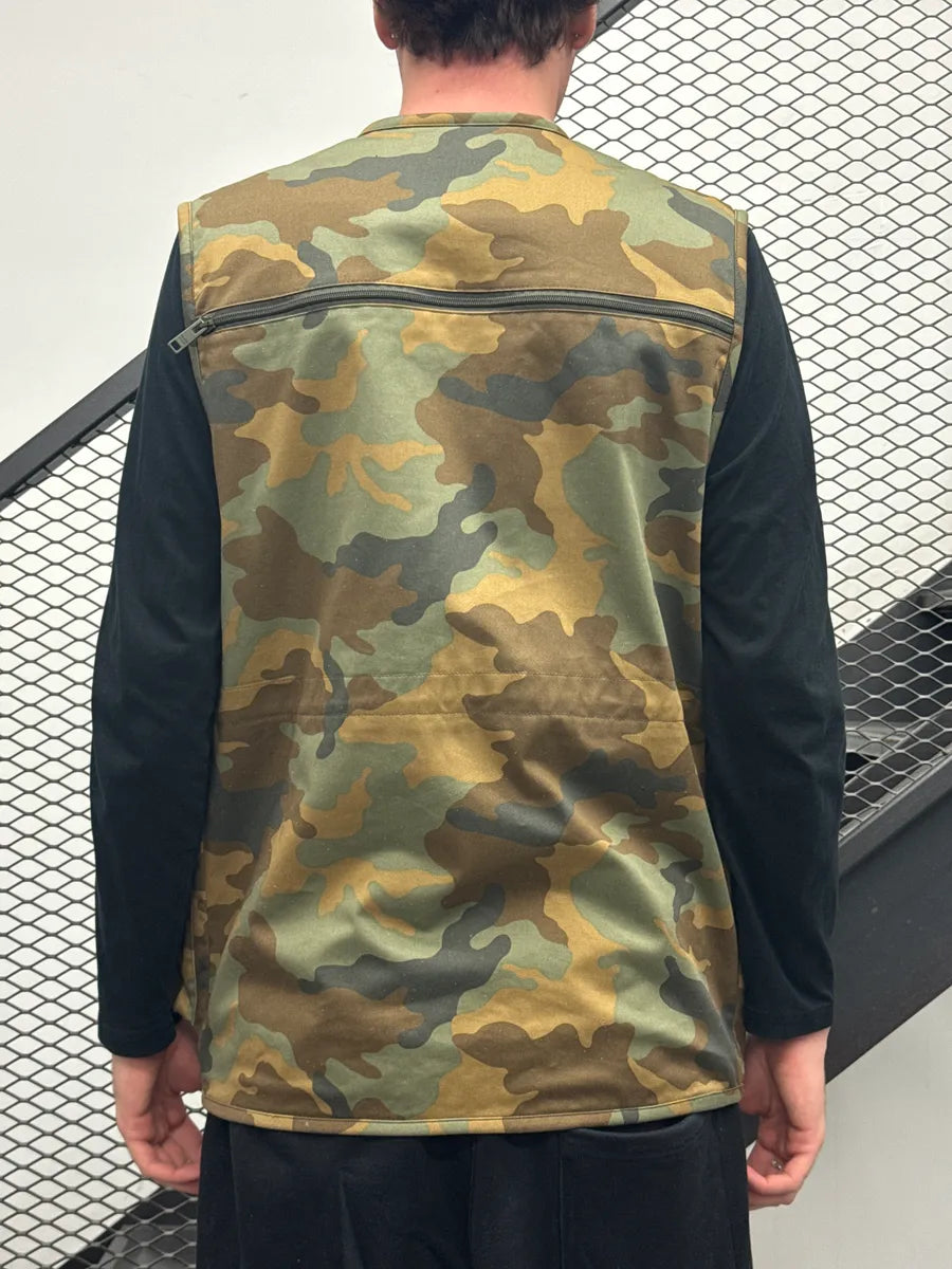 SS2024 Prada Camouflage Multi-Pocket Utility Cargo Vest QhhNHIGP 2