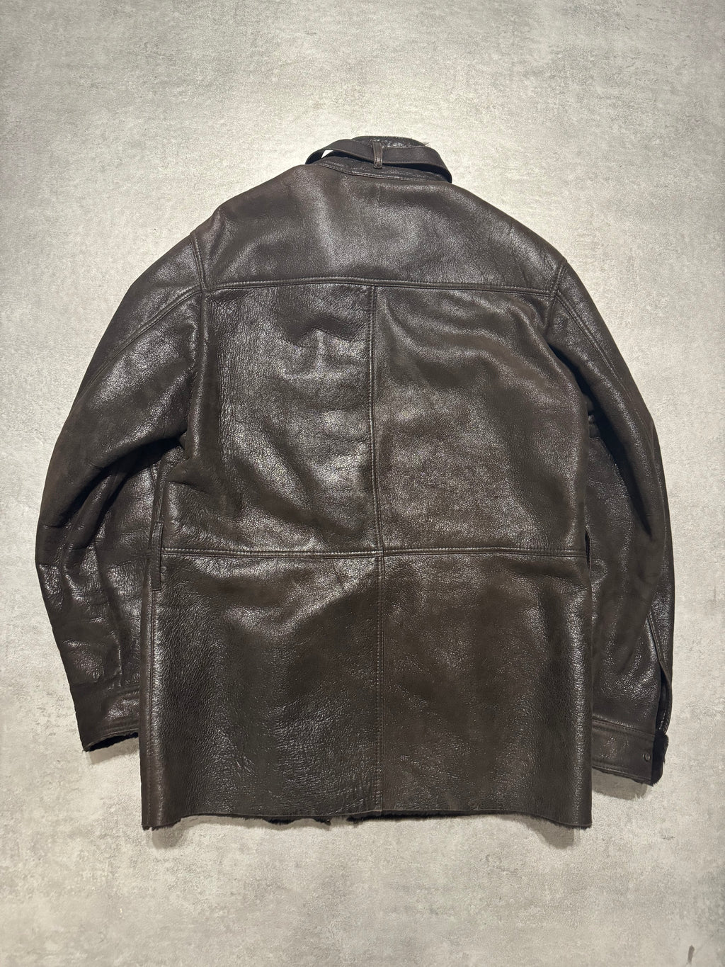 2000s Prada Imperialist Fur Brown Leather Jacket (M) - 2