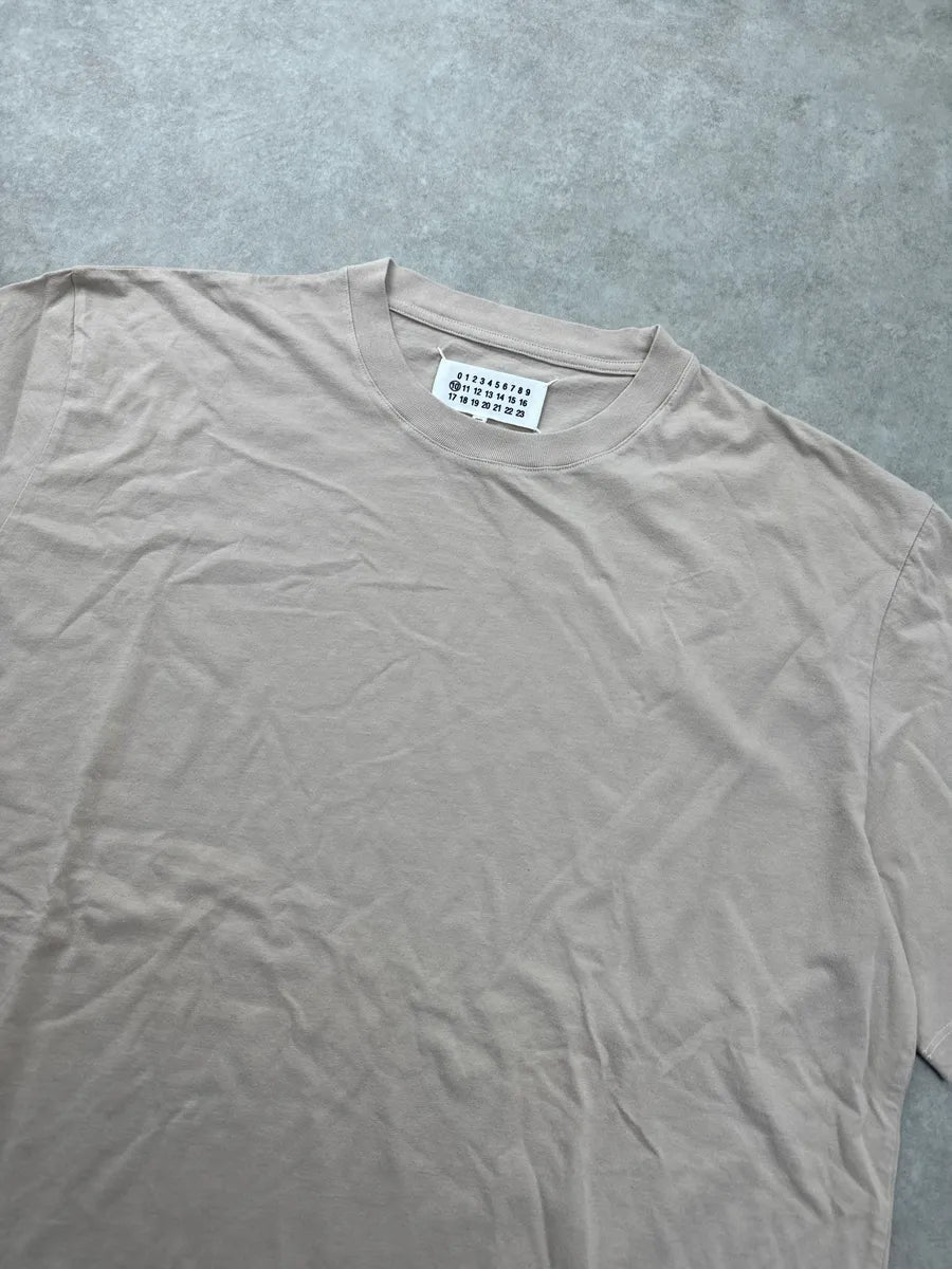 AW2019 Maison Margiela Beige Minimalist Oversized T-Shirt QlFvKdAu 4