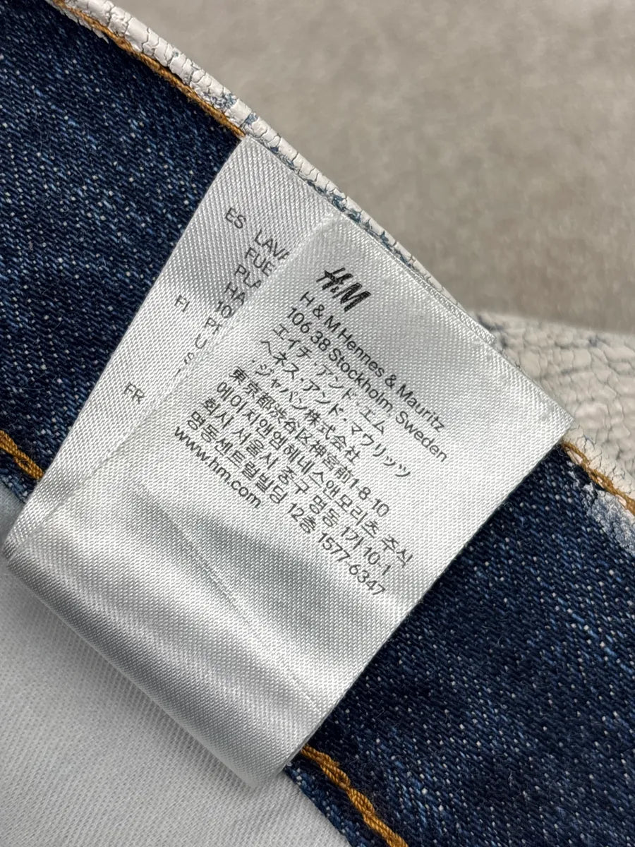 AW2012 Maison Margiela H&M White Denim Crackled Coated Jeans QtOAUlCS 12