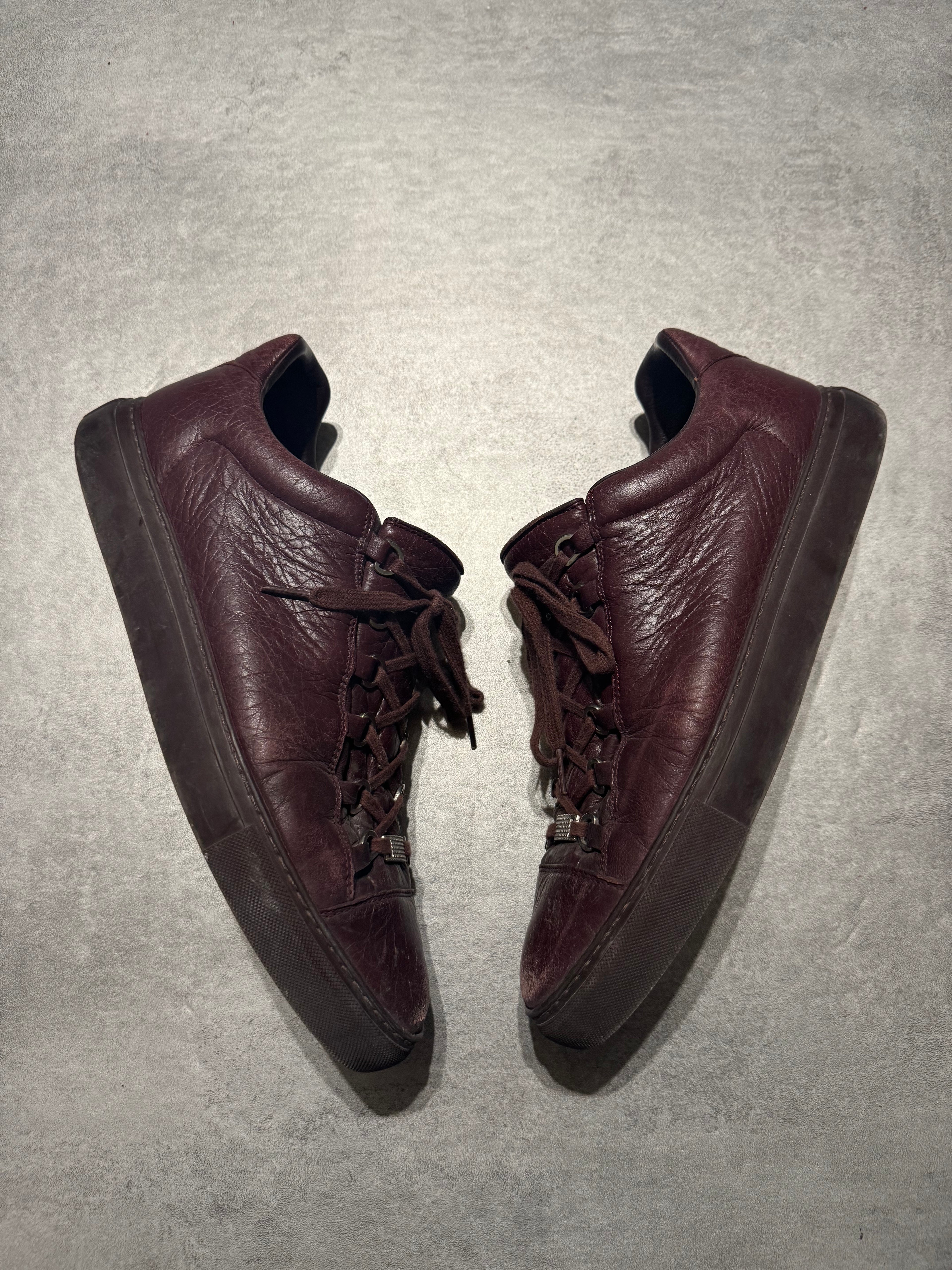 Balenciaga Arena Low Bordeaux Leather Shoes (45,5) - 7