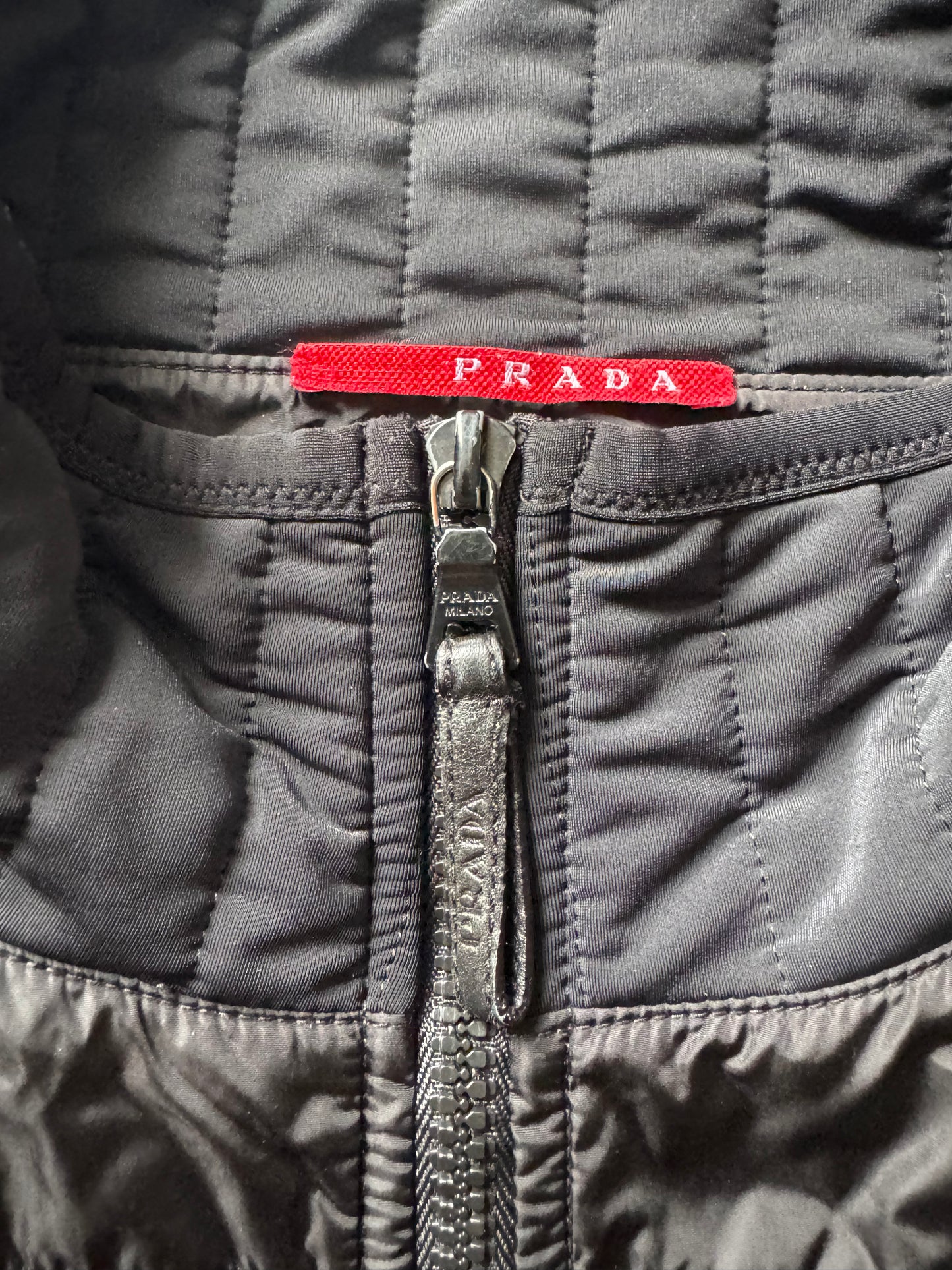 AW2007 Prada Biker Sport Light Black Jacket (M) - 7