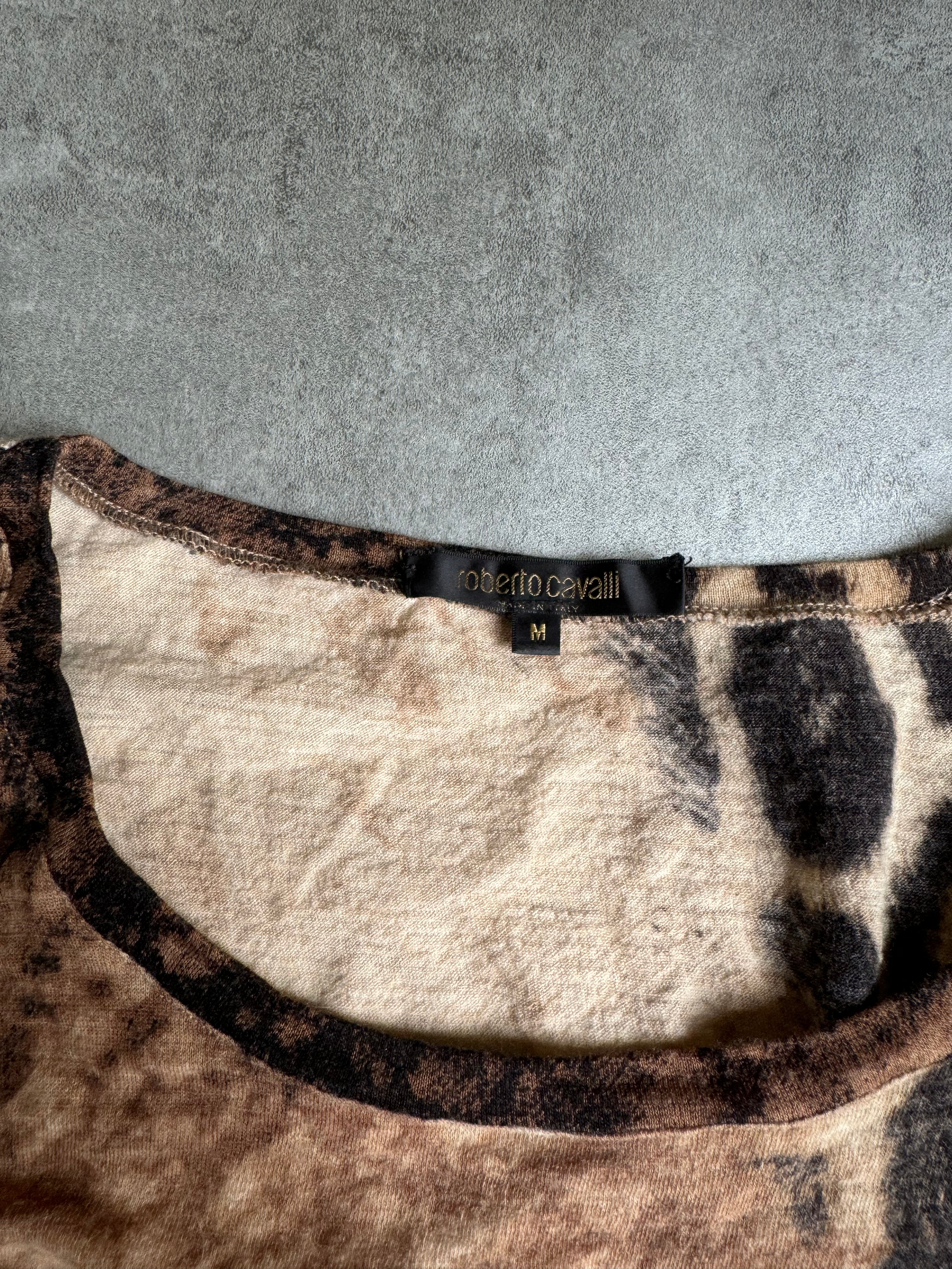 2000s Roberto Cavalli Leopard Magma Exploration Top (S) - 6