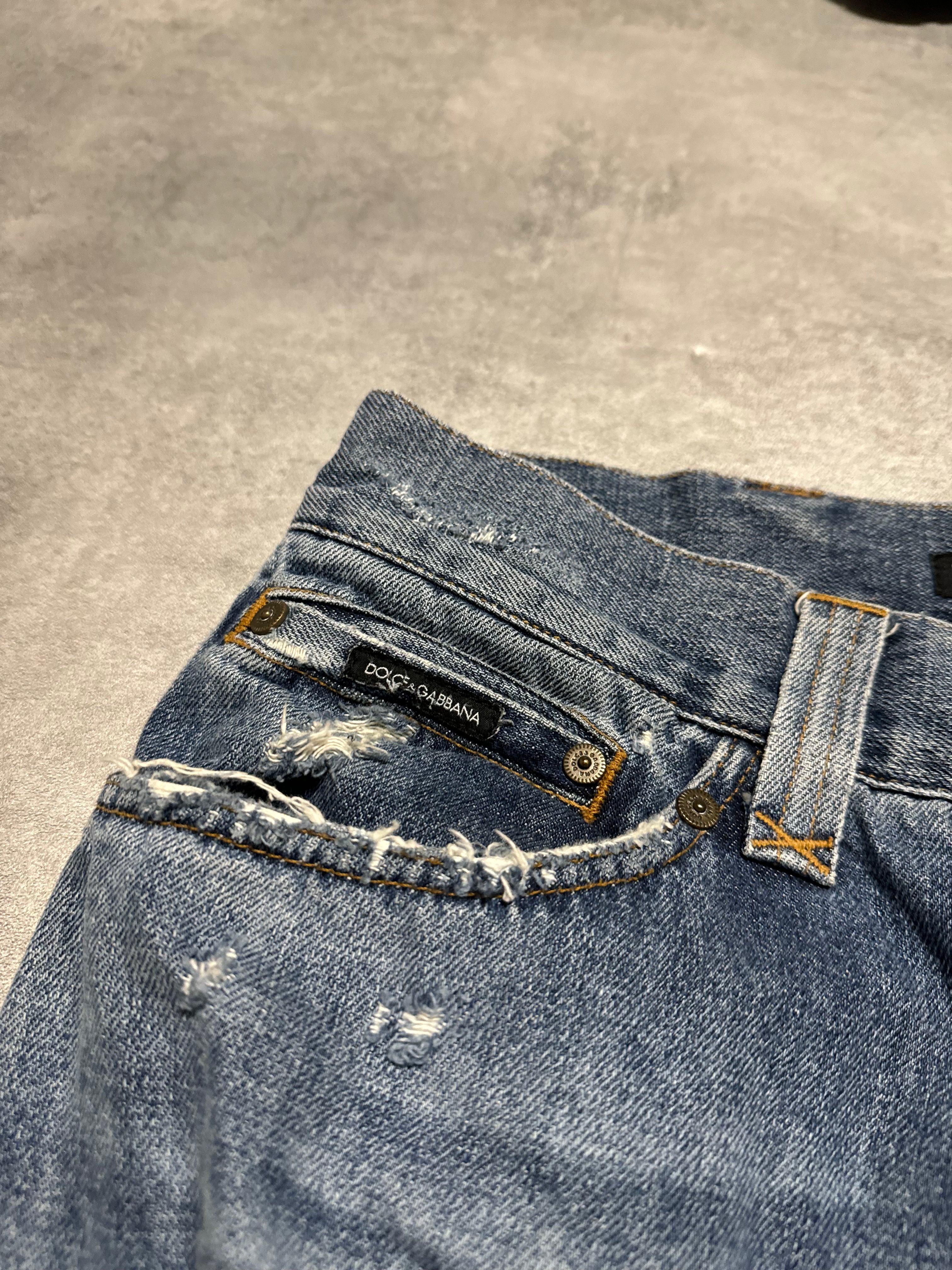 AW2005 Dolce & Gabbana Distressed Contemporary Denim Jeans (S) - 7