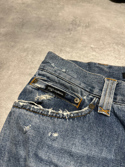 AW2005 Dolce & Gabbana Distressed Contemporary Denim Jeans (S) - 7