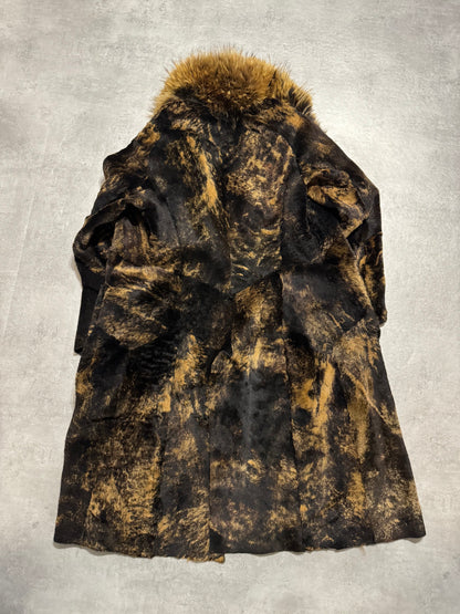 FW1998 Roberto Cavalli Premium Leather Trench Reversible Fur Royal Coat (undefined) - 6