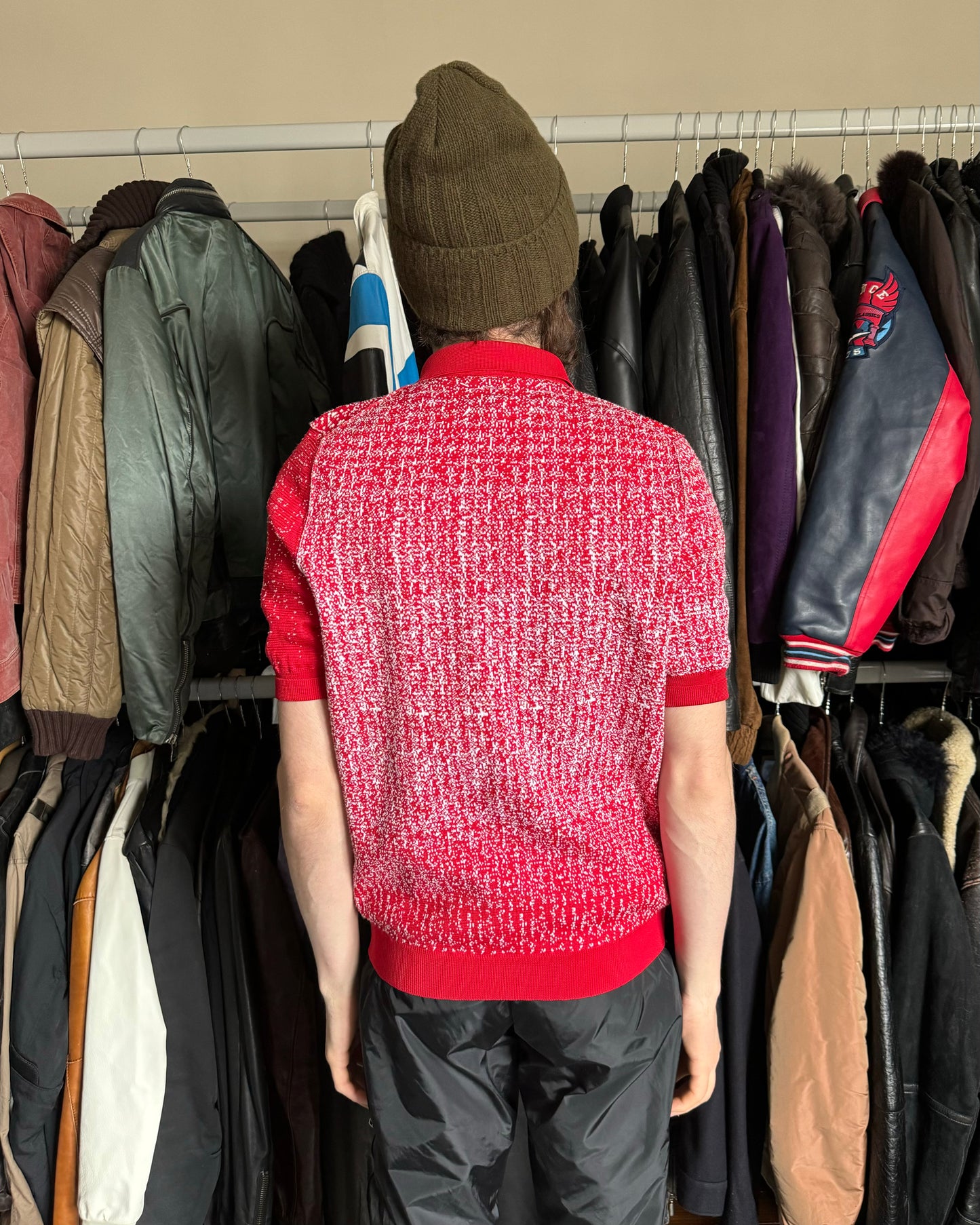 SS2017 Maison Margiela Pixelized Red Human Polo Shirt (S) - 4