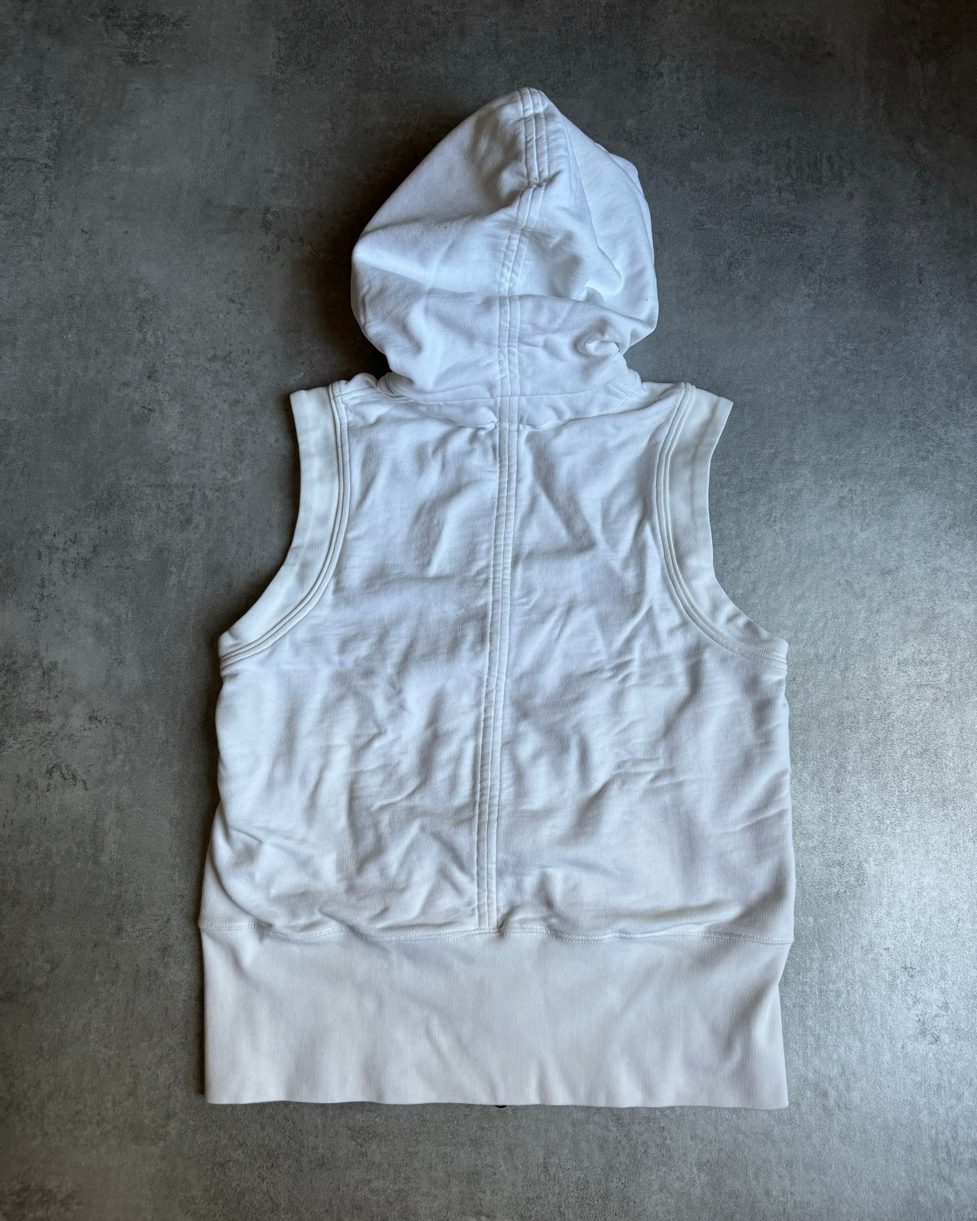 SS2020 Ann Demeulemeester White Hooded Sleeveless Sweater (XS) - 6