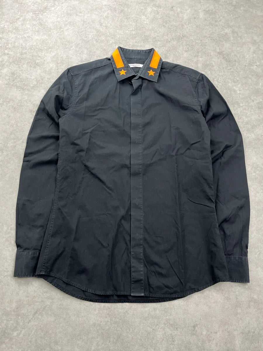 SS2015 Givenchy Star Embroidered Black & Orange Shirt by Riccardo Tisci RBVWkCXS 0